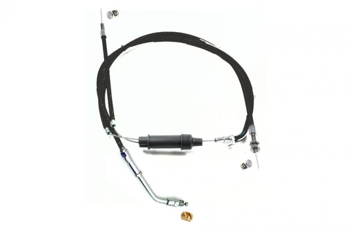 VS 1400 Throttle custom cable in black, for Rebuffini controls