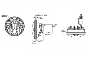 LED 5.3/4” Einsatz "Speaker Kurvenlicht"